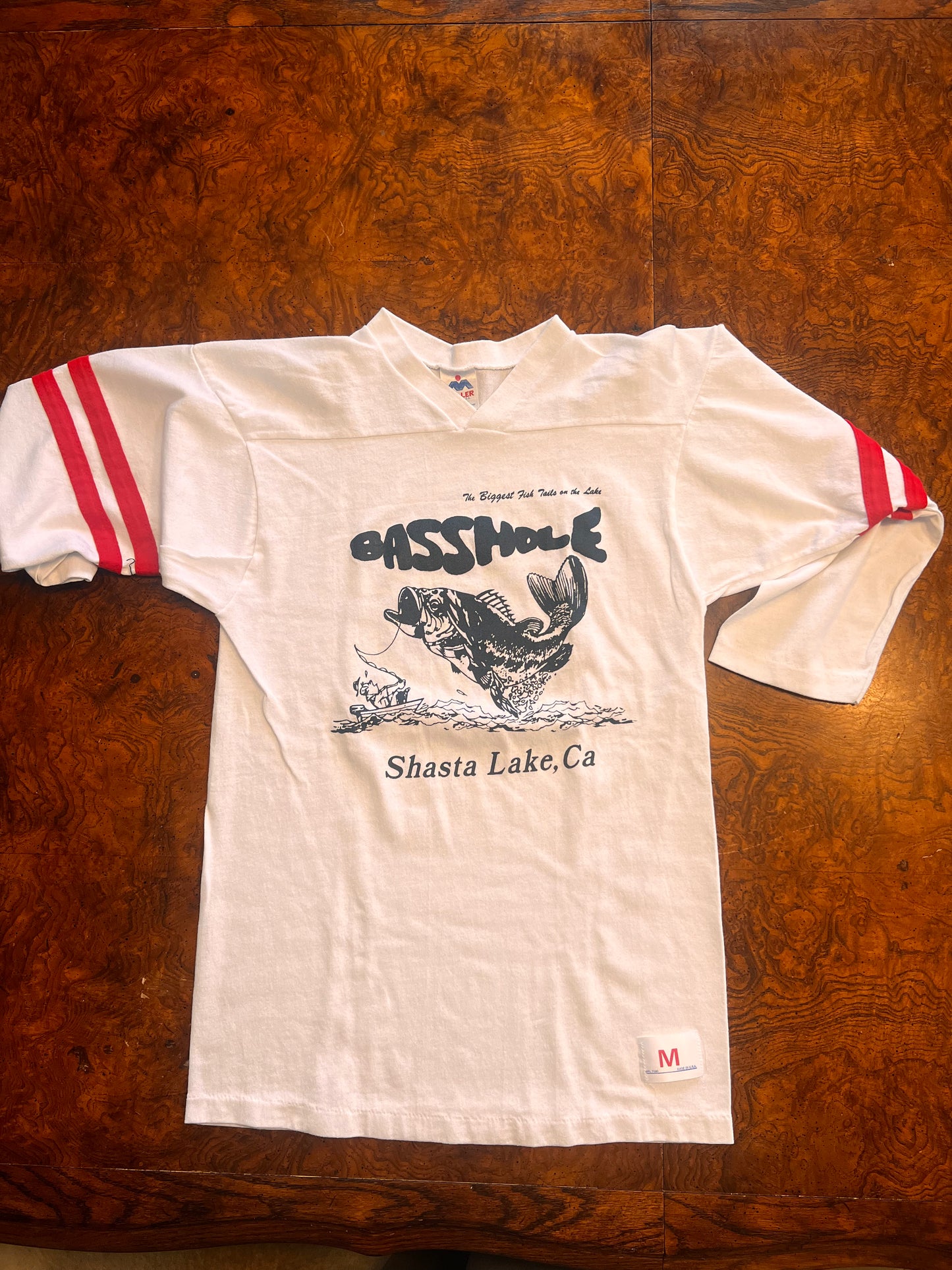 Vintage 80,s Shasta Lake bass fishing