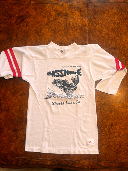 Vintage 80,s Shasta Lake bass fishing