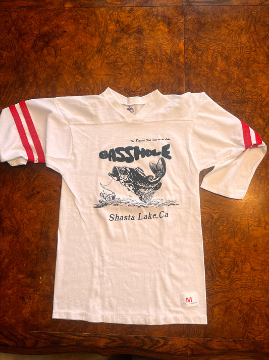 Vintage 80,s Shasta Lake bass fishing